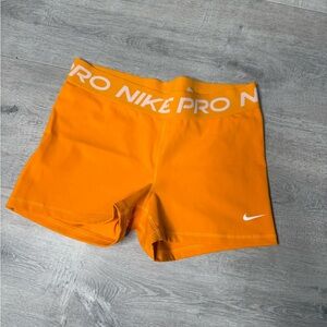 Nike Orange Pro Training Shorts